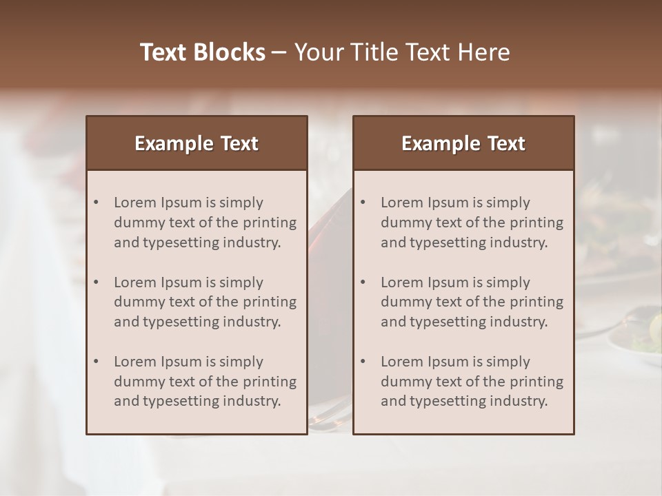 Dinner Orange Candle PowerPoint Template