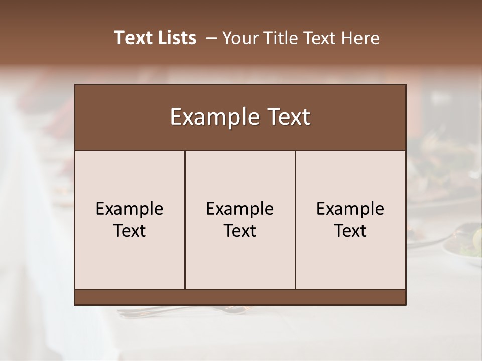 Dinner Orange Candle PowerPoint Template