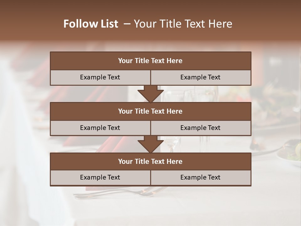 Dinner Orange Candle PowerPoint Template