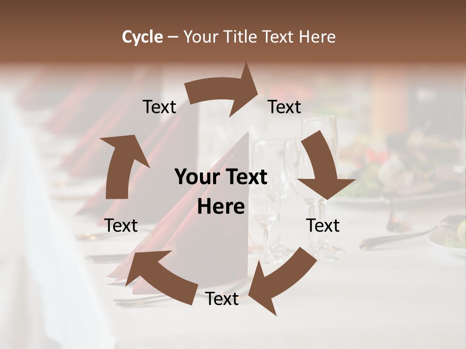 Dinner Orange Candle PowerPoint Template