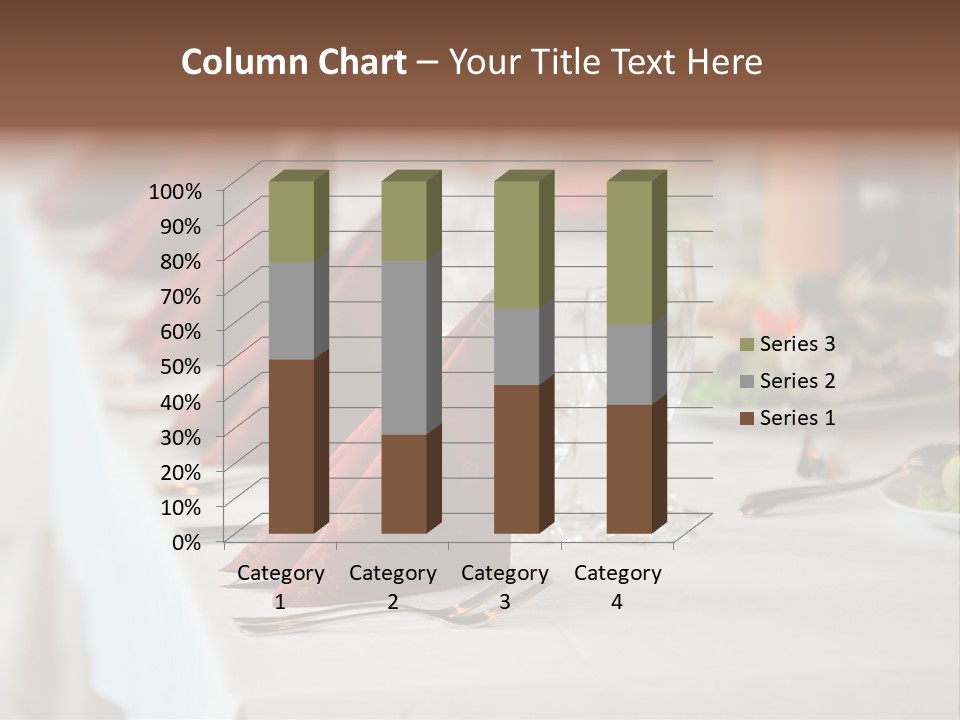 Dinner Orange Candle PowerPoint Template