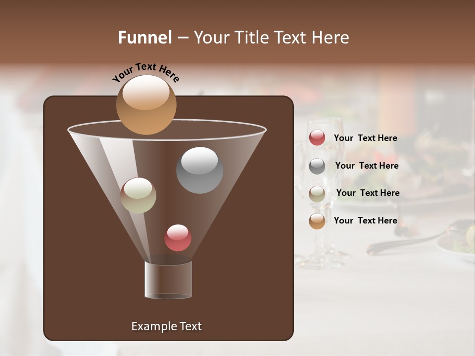 Dinner Orange Candle PowerPoint Template