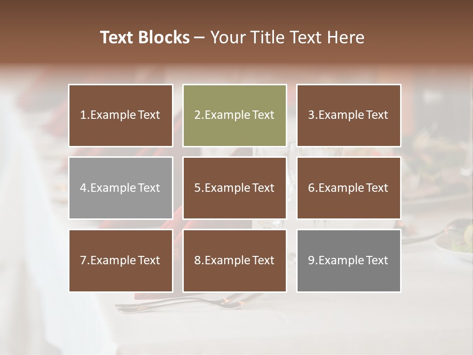 Dinner Orange Candle PowerPoint Template