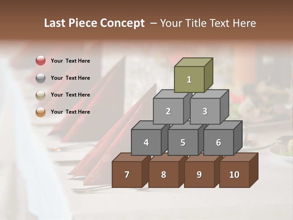 Dinner Orange Candle PowerPoint Template