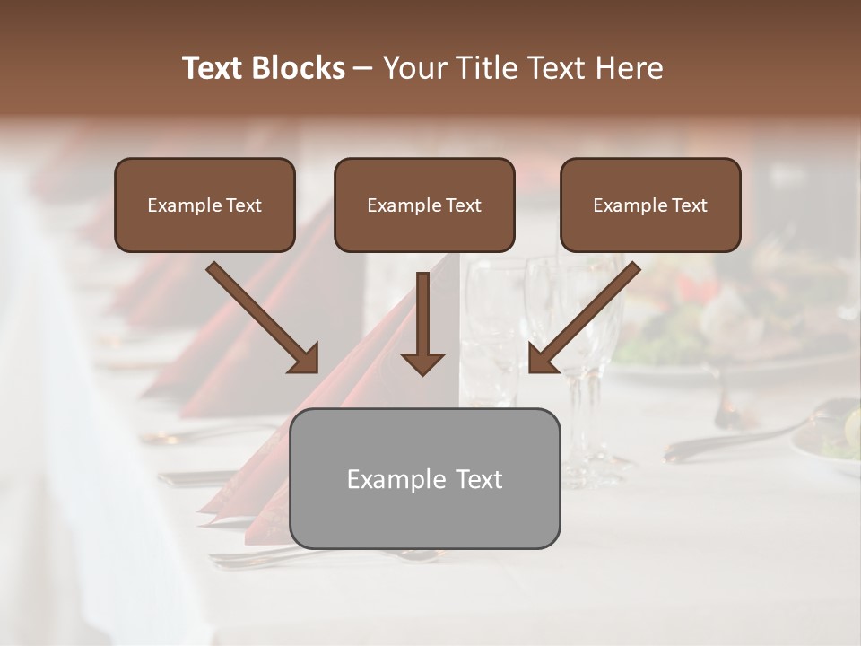 Dinner Orange Candle PowerPoint Template