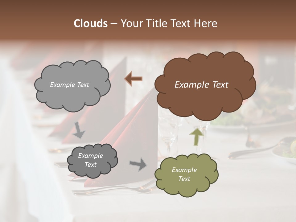 Dinner Orange Candle PowerPoint Template