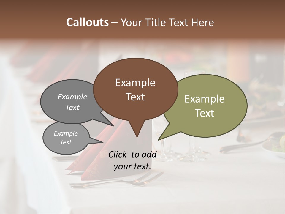 Dinner Orange Candle PowerPoint Template