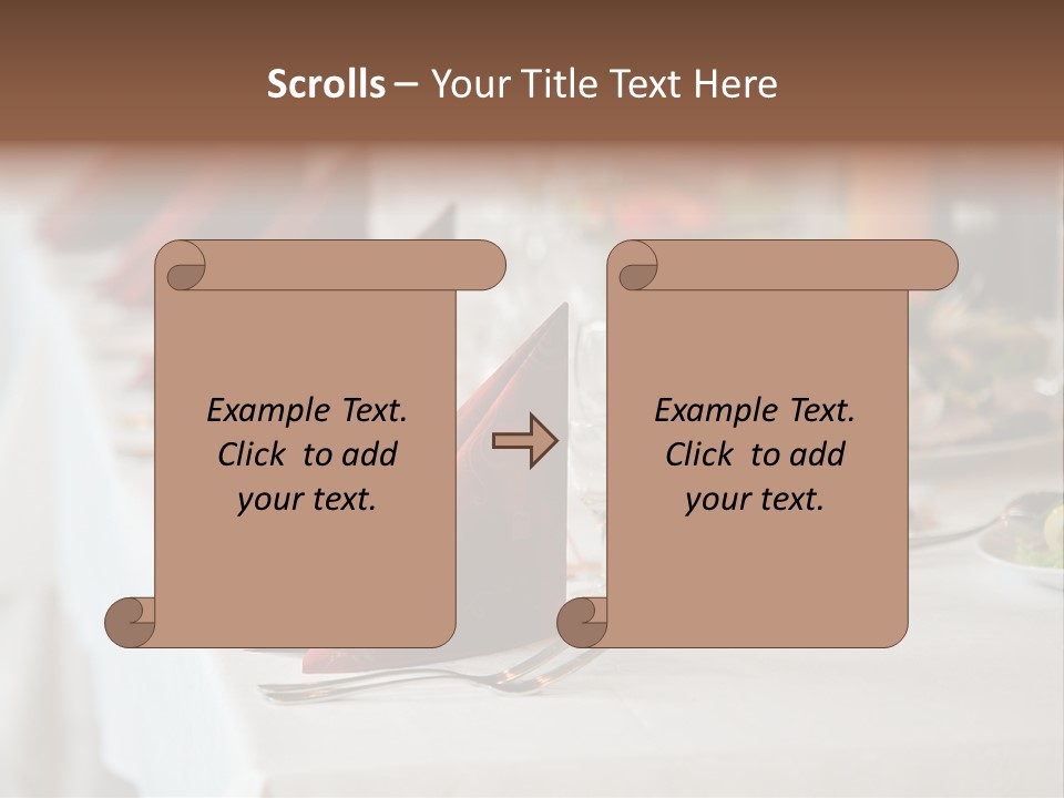 Dinner Orange Candle PowerPoint Template
