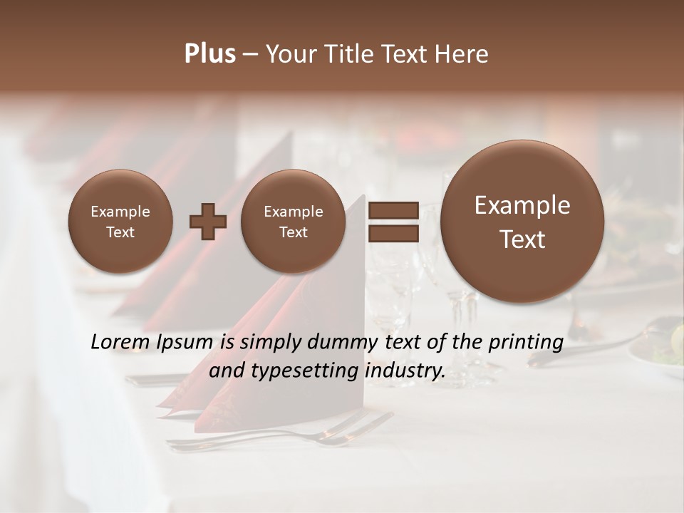 Dinner Orange Candle PowerPoint Template
