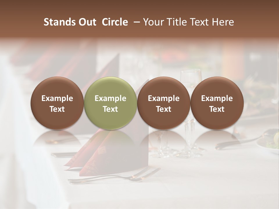 Dinner Orange Candle PowerPoint Template