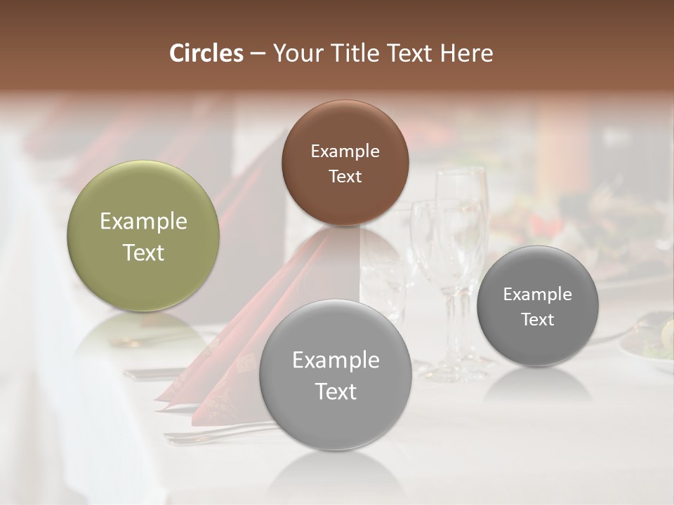 Dinner Orange Candle PowerPoint Template