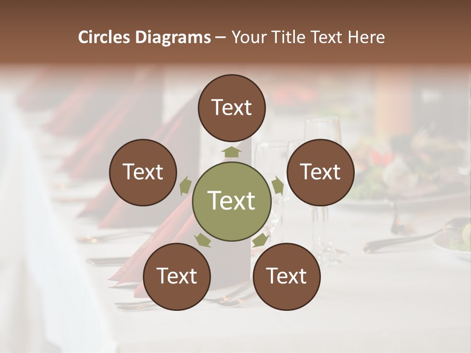 Dinner Orange Candle PowerPoint Template