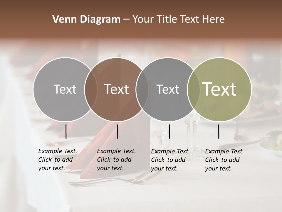 Dinner Orange Candle PowerPoint Template