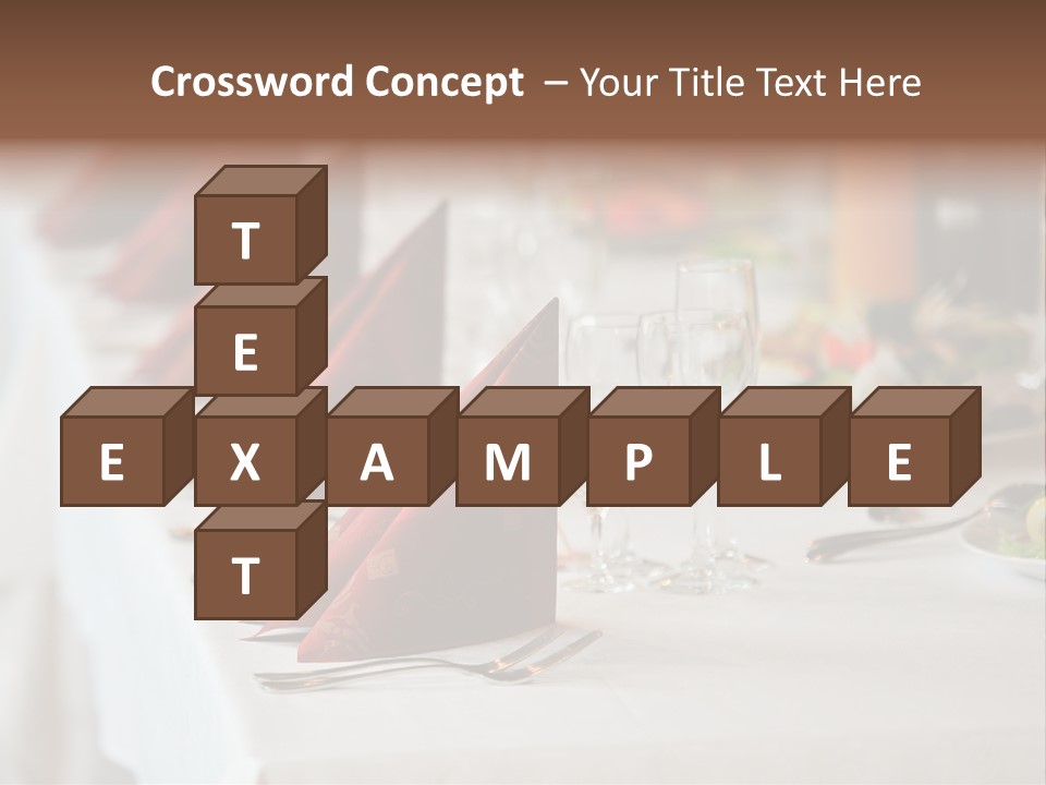 Dinner Orange Candle PowerPoint Template