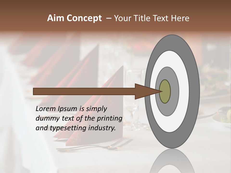 Dinner Orange Candle PowerPoint Template