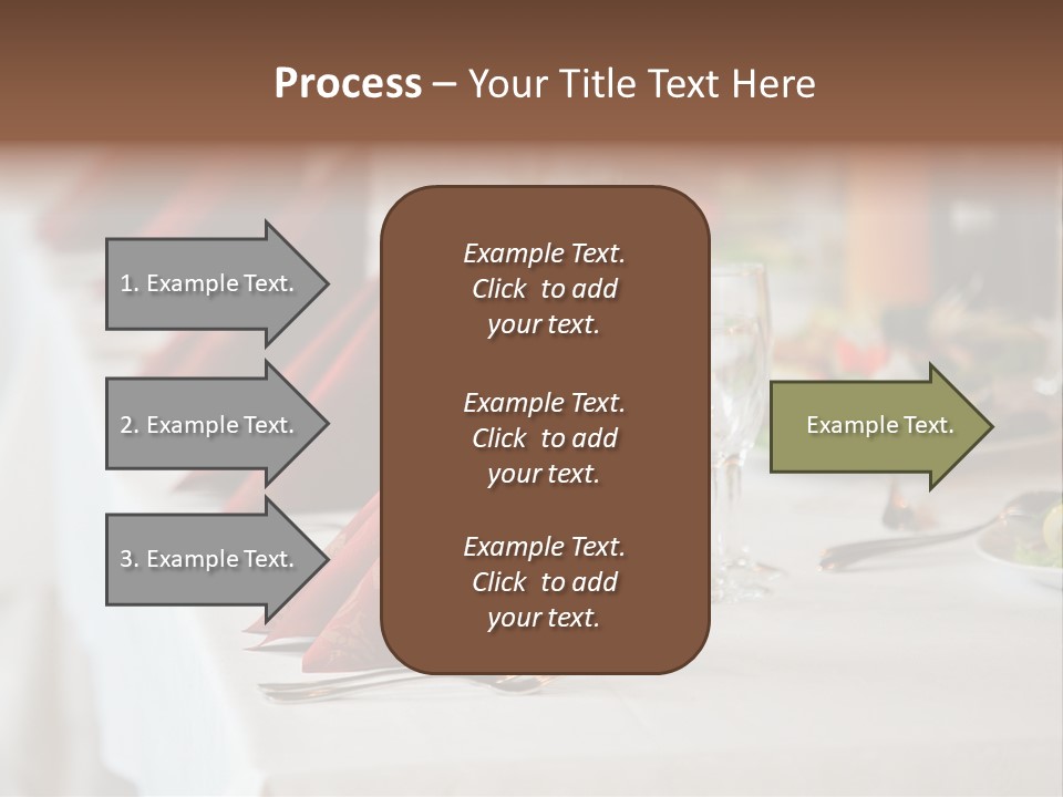 Dinner Orange Candle PowerPoint Template
