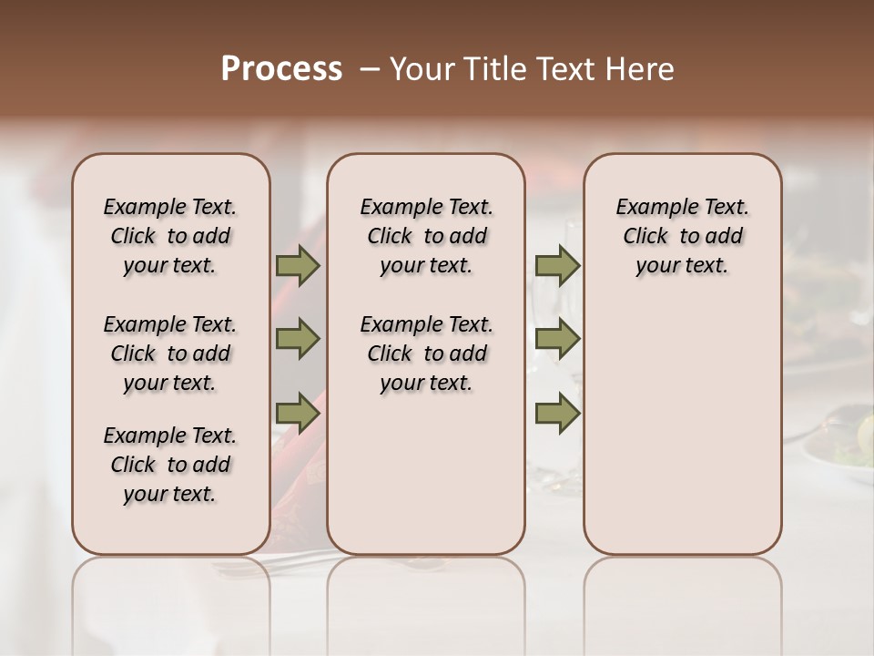 Dinner Orange Candle PowerPoint Template