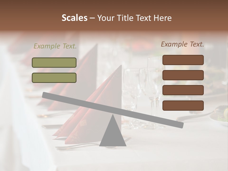 Dinner Orange Candle PowerPoint Template