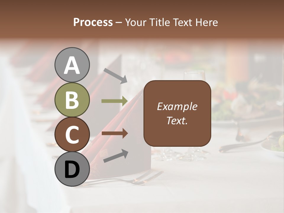 Dinner Orange Candle PowerPoint Template