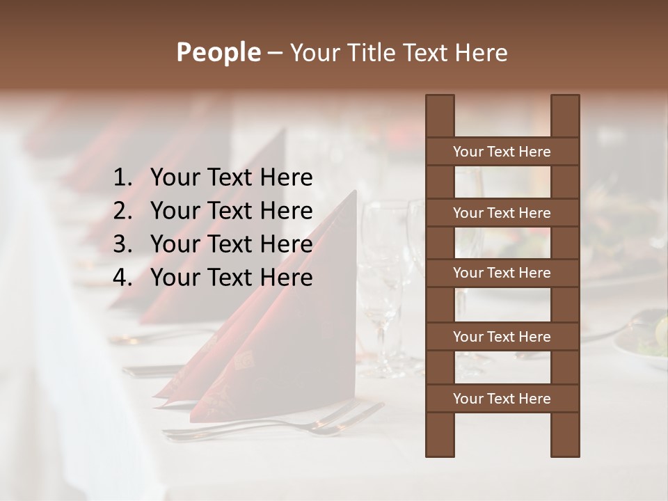 Dinner Orange Candle PowerPoint Template