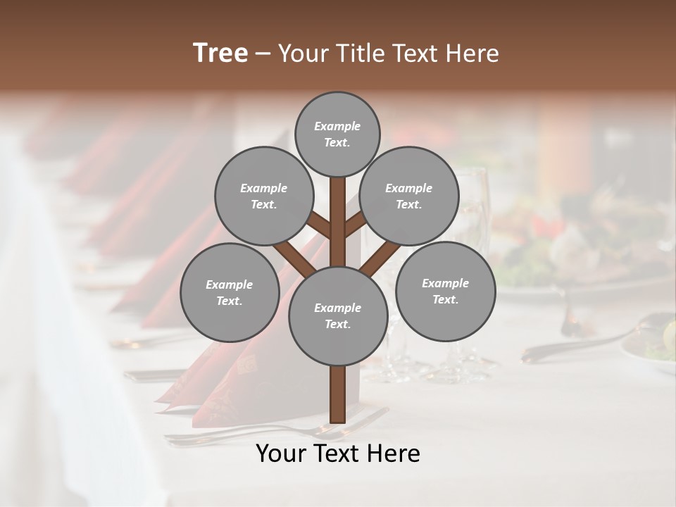 Dinner Orange Candle PowerPoint Template