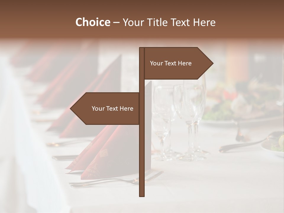 Dinner Orange Candle PowerPoint Template