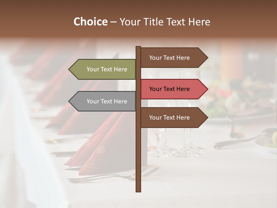 Dinner Orange Candle PowerPoint Template