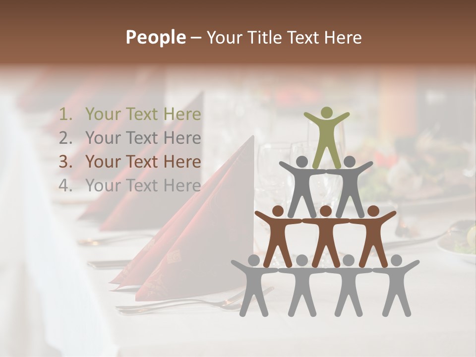 Dinner Orange Candle PowerPoint Template