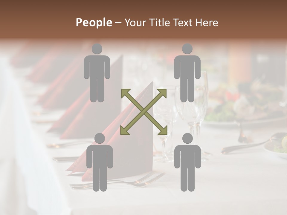 Dinner Orange Candle PowerPoint Template