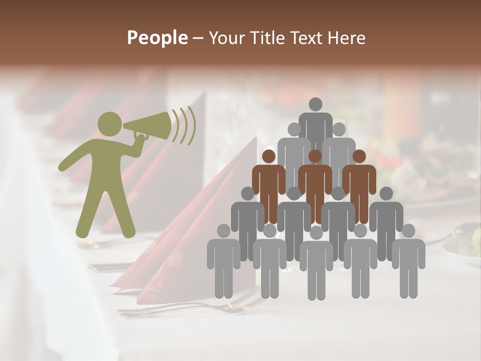 Dinner Orange Candle PowerPoint Template