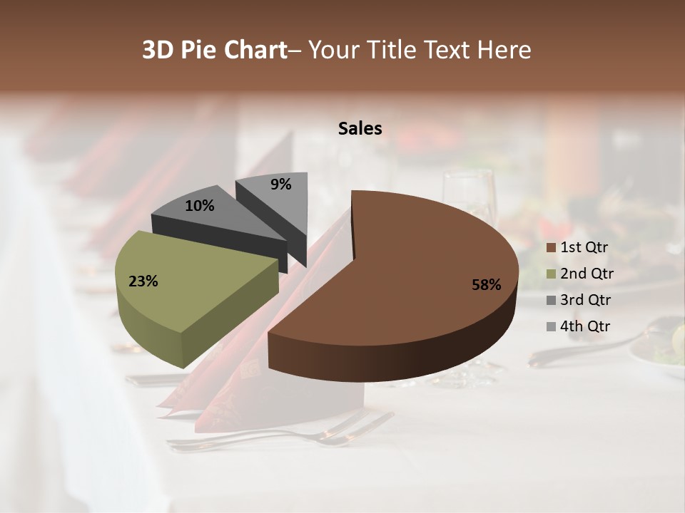 Dinner Orange Candle PowerPoint Template