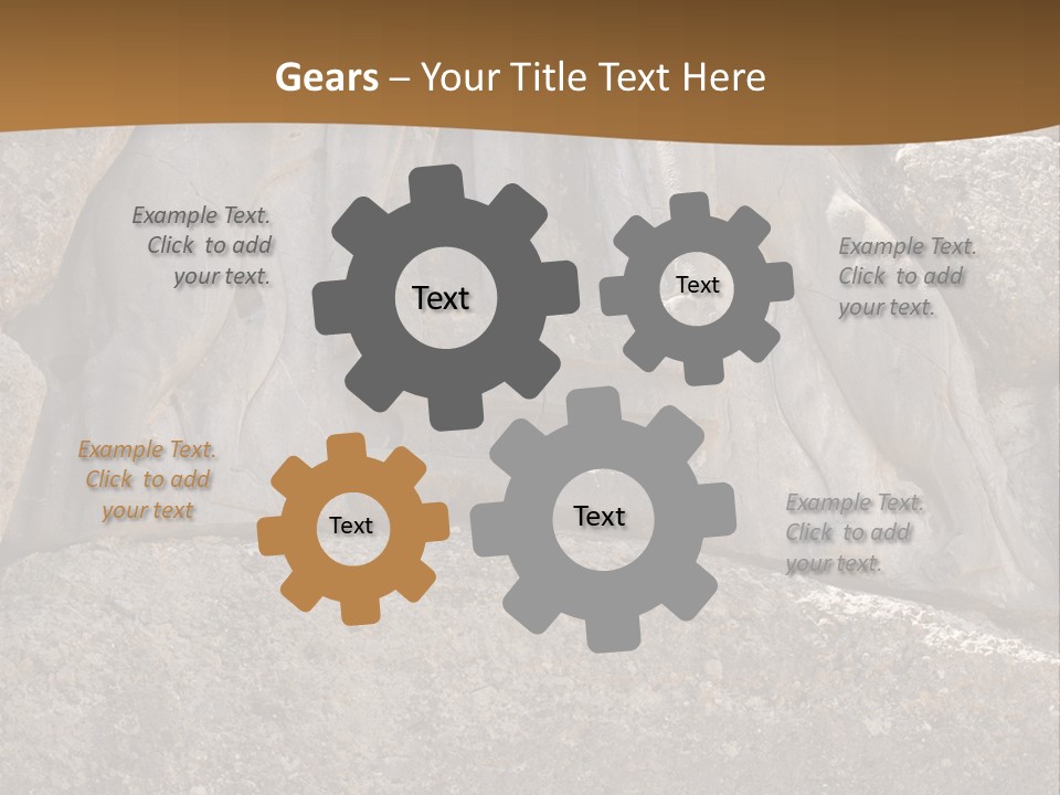 Greece Landscape Gate PowerPoint Template