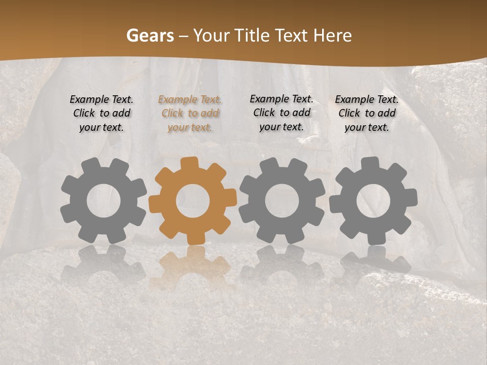 Greece Landscape Gate PowerPoint Template