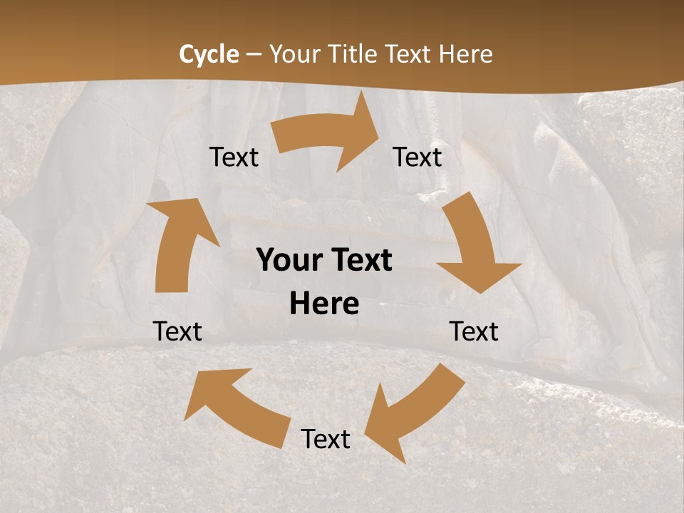 Greece Landscape Gate PowerPoint Template