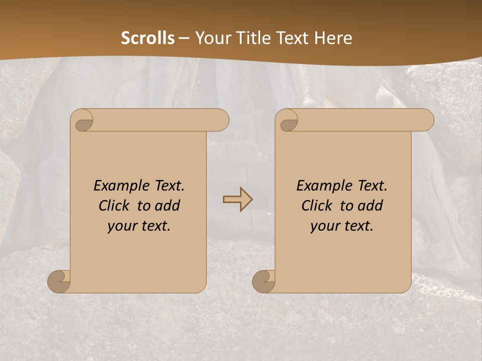 Greece Landscape Gate PowerPoint Template