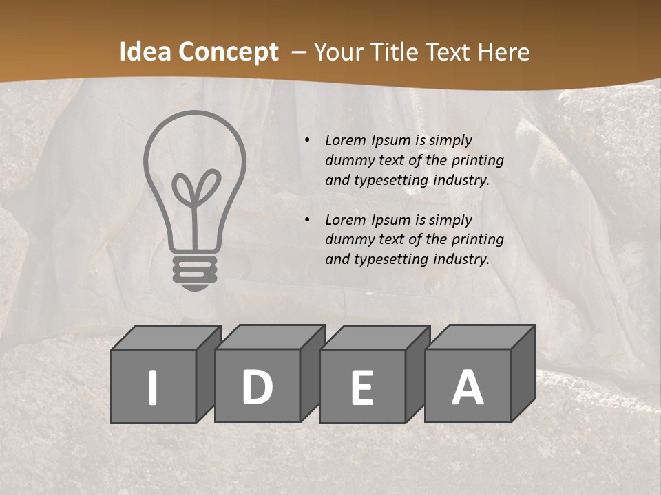 Greece Landscape Gate PowerPoint Template