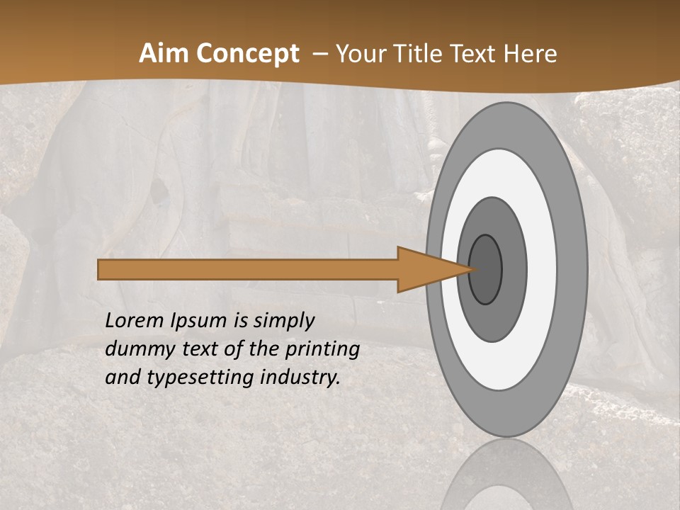 Greece Landscape Gate PowerPoint Template