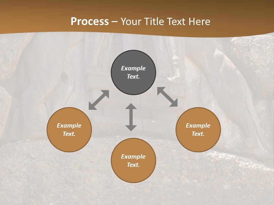 Greece Landscape Gate PowerPoint Template