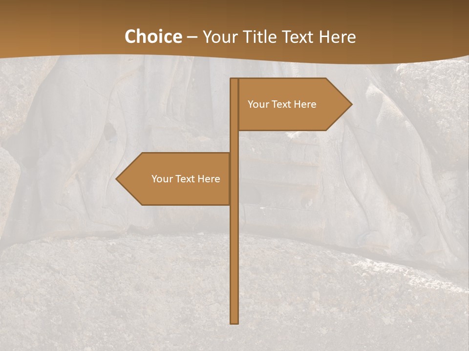 Greece Landscape Gate PowerPoint Template