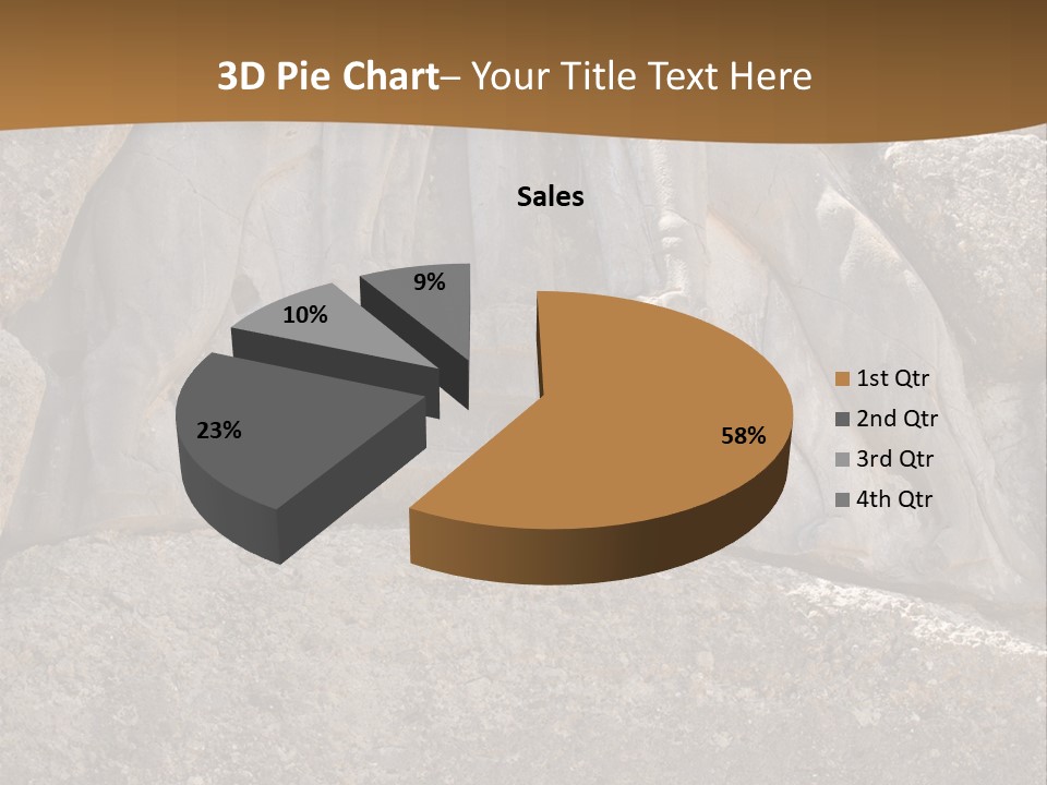 Greece Landscape Gate PowerPoint Template