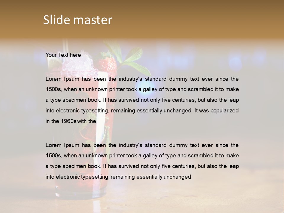 Refreshing Drink Mint PowerPoint Template