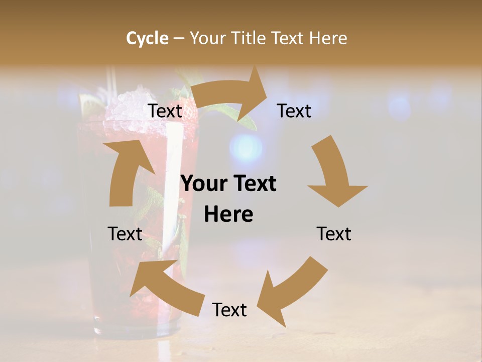 Refreshing Drink Mint PowerPoint Template