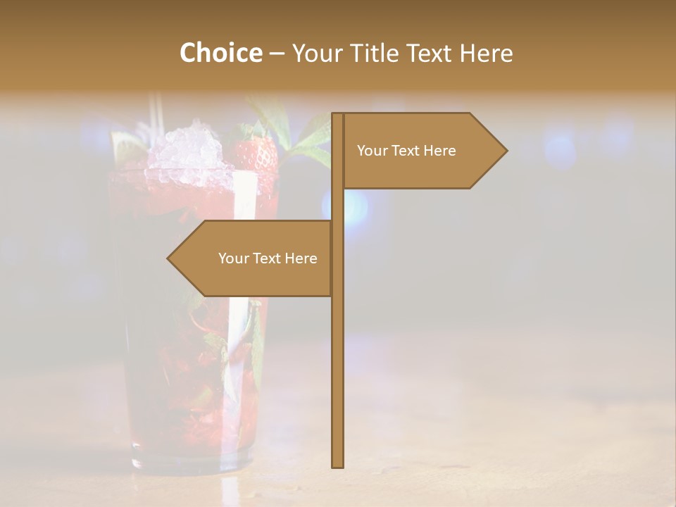 Refreshing Drink Mint PowerPoint Template