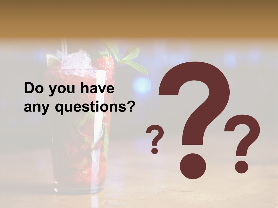 Refreshing Drink Mint PowerPoint Template