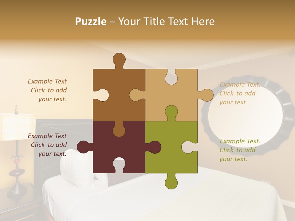 Lamp Sleeping Apartment PowerPoint Template