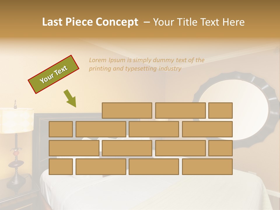 Lamp Sleeping Apartment PowerPoint Template