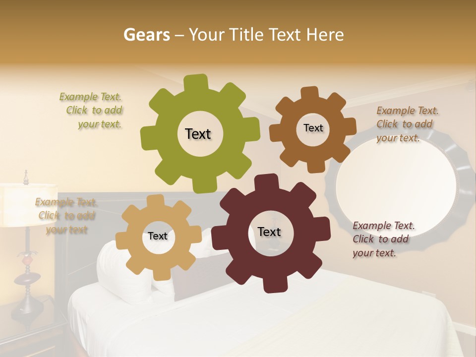 Lamp Sleeping Apartment PowerPoint Template