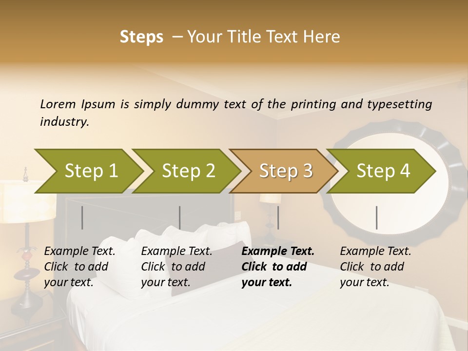 Lamp Sleeping Apartment PowerPoint Template
