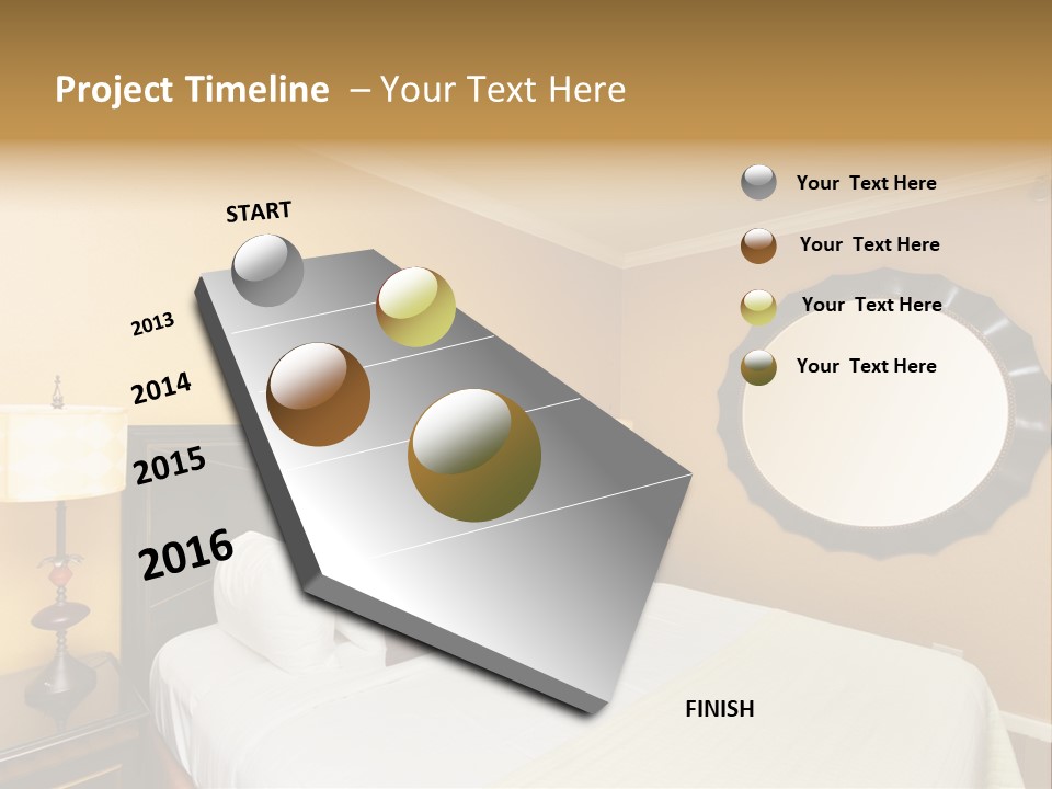 Lamp Sleeping Apartment PowerPoint Template