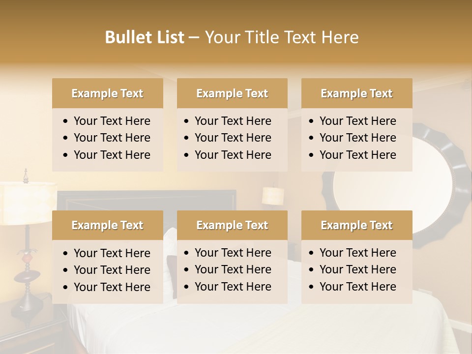 Lamp Sleeping Apartment PowerPoint Template